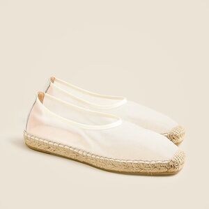 J Crew used Made-in-Spain espadrille flats in mesh CJ760